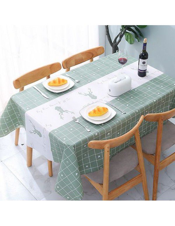 Nordic tablecloth cloth art waterproof oil proof no wash net red desk ins wind student dining table cloth tea table mat 