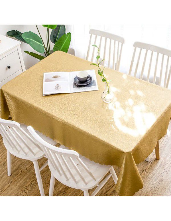 Cross border distribution of European style waterproof tablecloth, anti scalding, anti oil, no washing tablecloth, household tablecloth, rectangular tea table tablecloth 