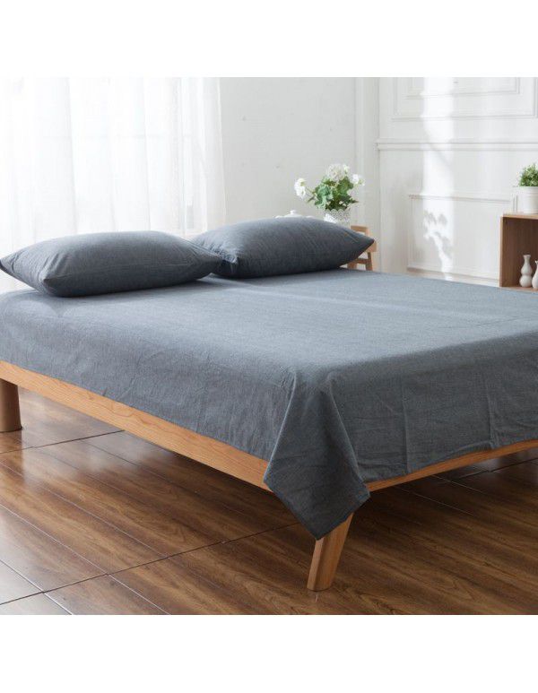 Washed cotton quilt sheet home textile cotton double bed sheet student dormitory single home textile bedding 