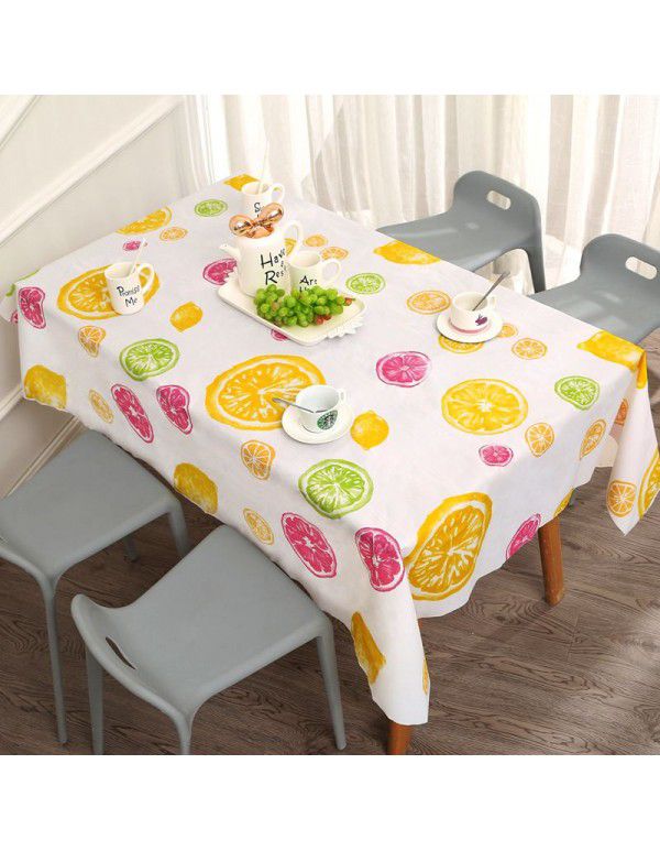 Nordic tablecloth household waterproof oil proof disposable PVC net red tablecloth desk ins student tea table mat t 