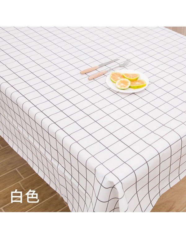 Nordic tablecloth household waterproof oil proof disposable PVC net red tablecloth desk ins student tea table mat t 