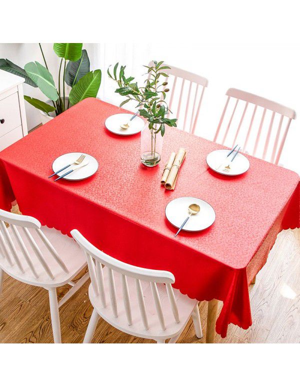 Cross border distribution of European style waterproof tablecloth, anti scalding, anti oil, no washing tablecloth, household tablecloth, rectangular tea table tablecloth 