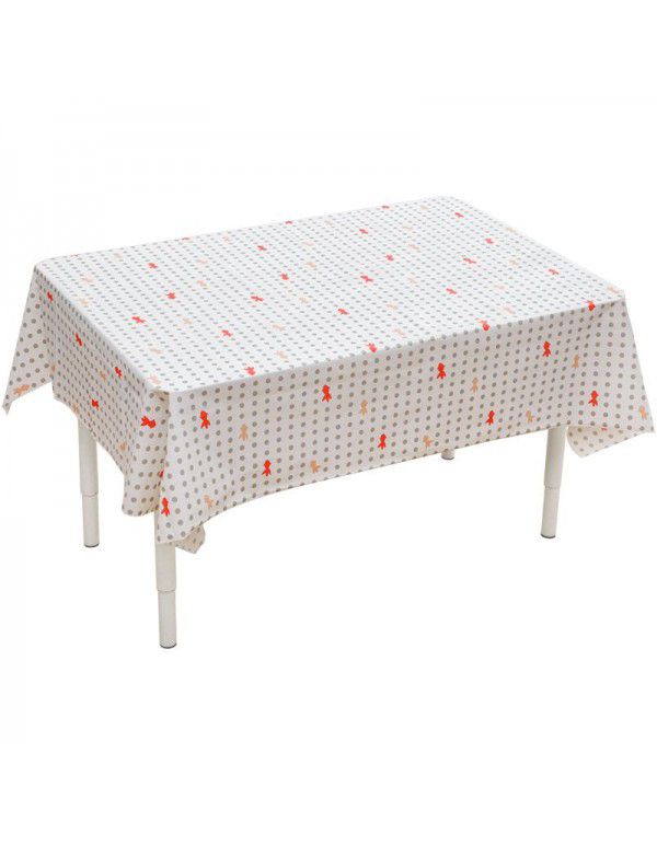 Nordic tablecloth cloth art waterproof anti scald anti oil wash free tea table table cloth desk ins student tablecloth PVC net red 