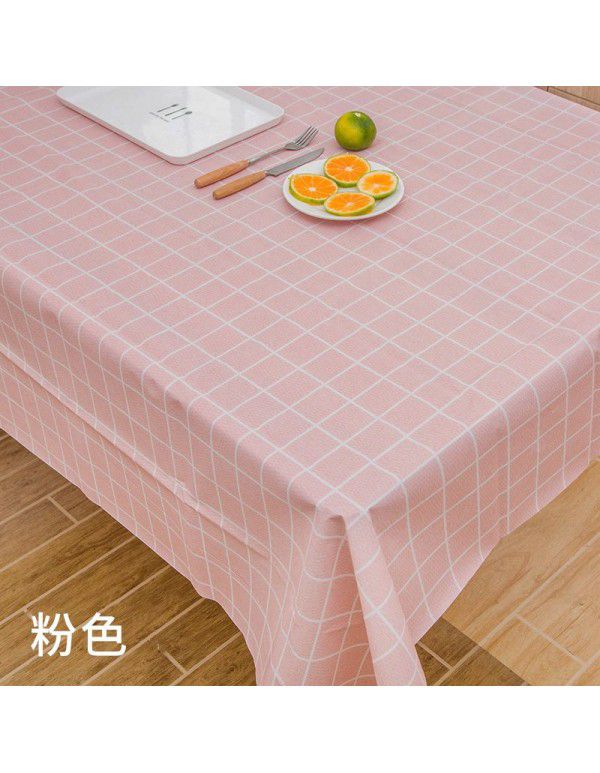 Nordic tablecloth household waterproof oil proof disposable PVC net red tablecloth desk ins student tea table mat t 