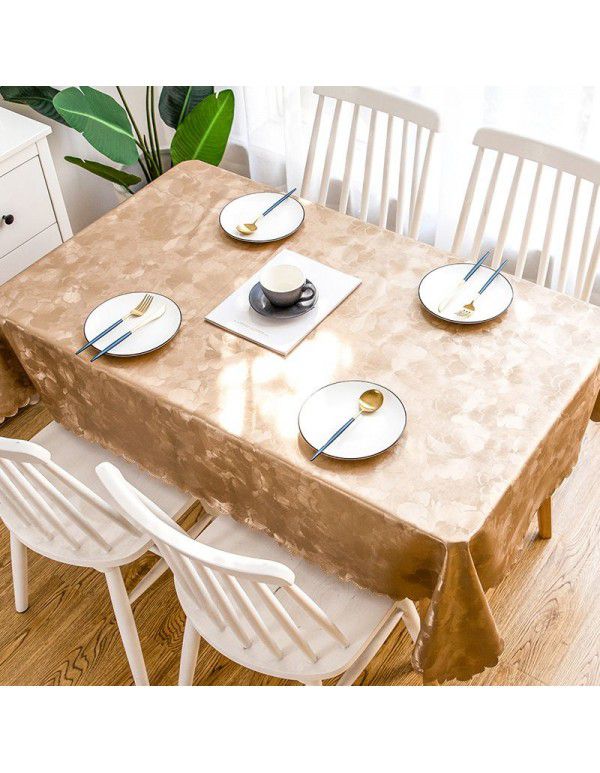 Cross border distribution of European style waterproof tablecloth, anti scalding, anti oil, no washing tablecloth, household tablecloth, rectangular tea table tablecloth 