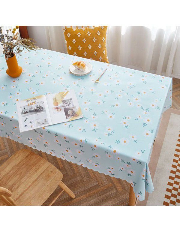 Rural farm PVC tablecloth waterproof oil proof wash free ins net red tabletop tablecloth tea table mat rectangle 