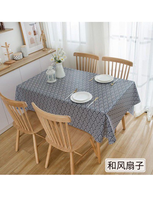 PEVA Nordic style black-and-white Plaid tablecloth waterproof, oil-proof and wash free tablecloth ins waterproof tea table cloth wholesale 