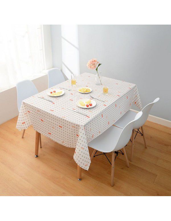 Nordic tablecloth cloth art waterproof anti scald anti oil wash free tea table table cloth desk ins student tablecloth PVC net red 