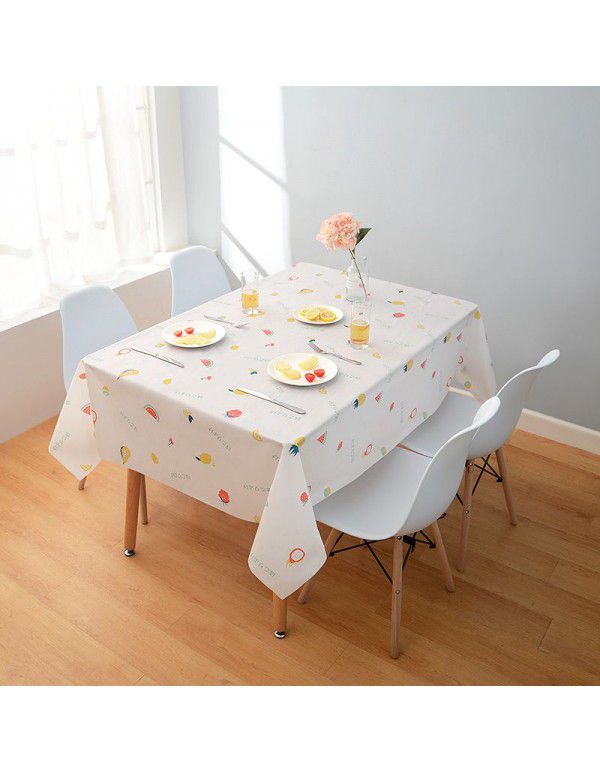 Nordic tablecloth cloth art waterproof anti scald anti oil wash free tea table table cloth desk ins student tablecloth PVC net red 