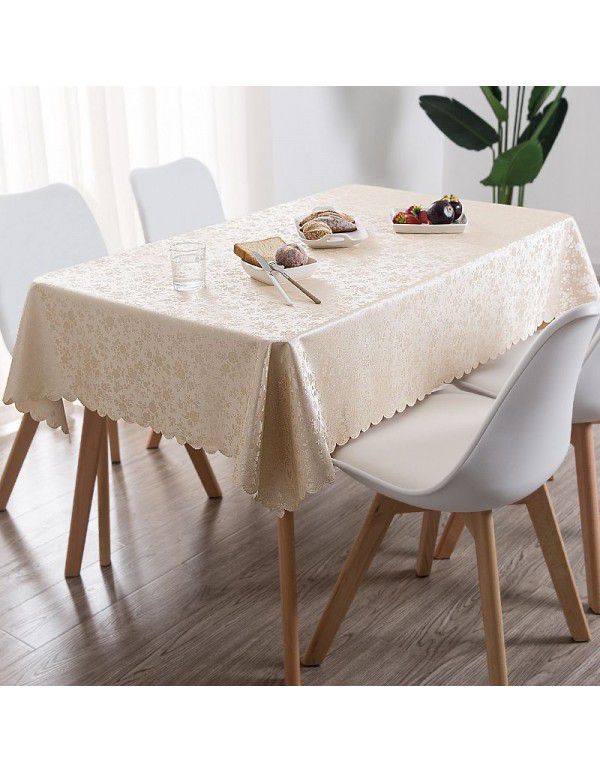 Cross border distribution of European style waterproof tablecloth, anti scalding, anti oil, no washing tablecloth, household tablecloth, rectangular tea table tablecloth 