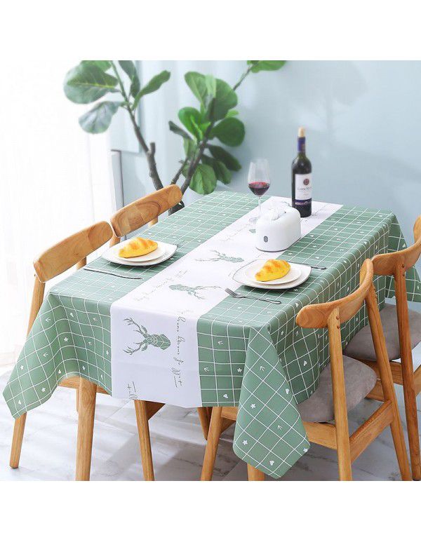 Nordic tablecloth cloth art waterproof oil proof no wash net red desk ins wind student dining table cloth tea table mat 