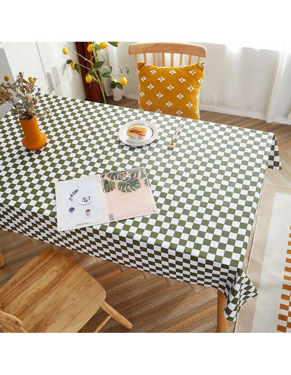 Rural farm PVC tablecloth waterproof oil proof wash free ins net red tabletop tablecloth tea table mat rectangle 