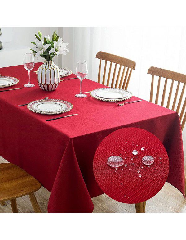  popular polyester bar cloth waterproof thickened household dining table cloth wash free dust-proof tea table cloth factory direct sales 