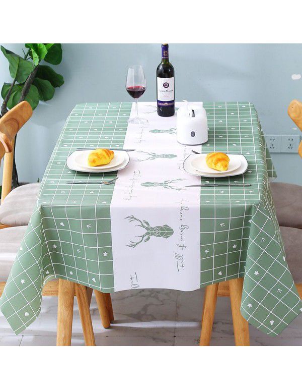 Nordic tablecloth cloth art waterproof oil proof no wash net red desk ins wind student dining table cloth tea table mat 