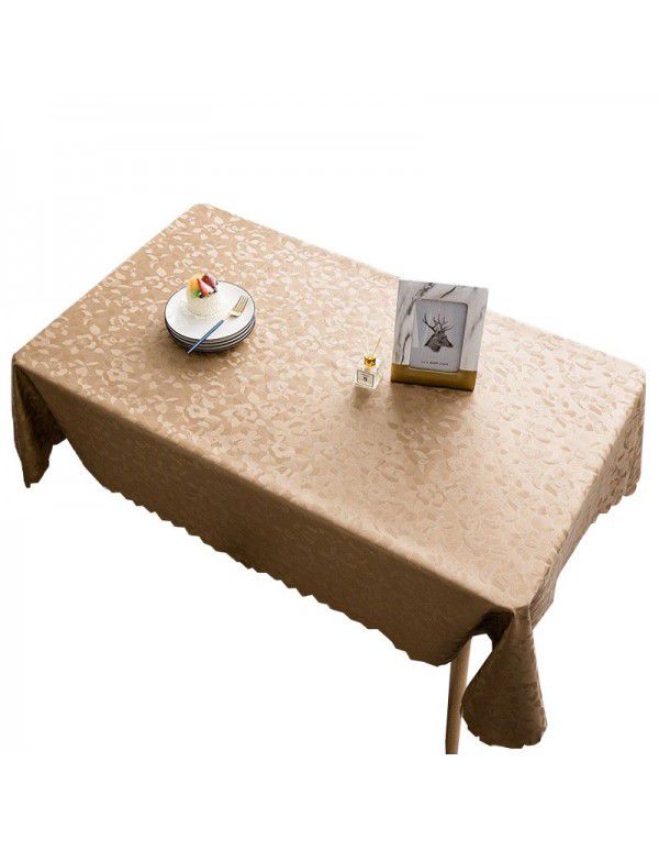 Cross border distribution of European style waterproof tablecloth, anti scalding, anti oil, no washing tablecloth, household tablecloth, rectangular tea table tablecloth 