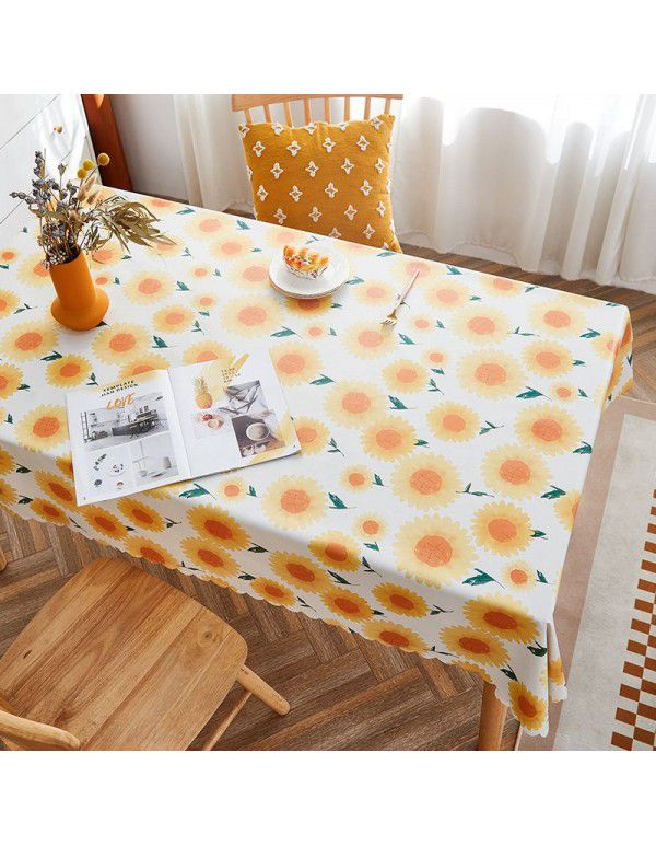 Rural farm PVC tablecloth waterproof oil proof wash free ins net red tabletop tablecloth tea table mat rectangle 