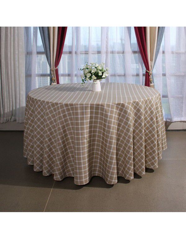 Yingxin factory direct selling pure color worsted Plaid tablecloth hotel conference polyester round table cloth can be customized and wholesale 