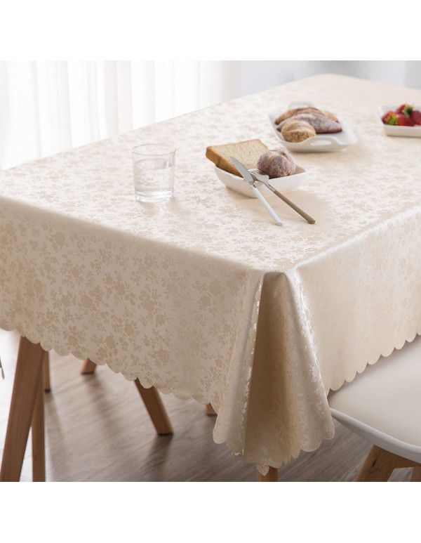 Cross border distribution of European style waterproof tablecloth, anti scalding, anti oil, no washing tablecloth, household tablecloth, rectangular tea table tablecloth 