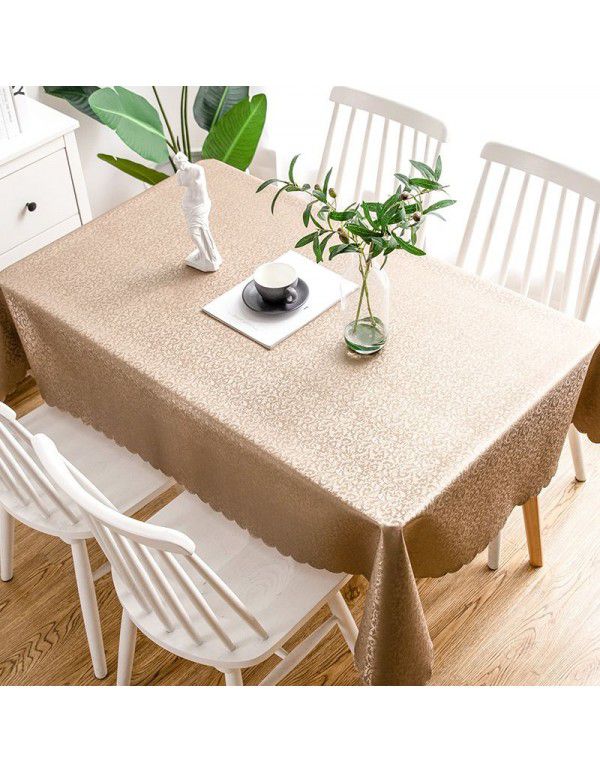 Cross border distribution of European style waterproof tablecloth, anti scalding, anti oil, no washing tablecloth, household tablecloth, rectangular tea table tablecloth 