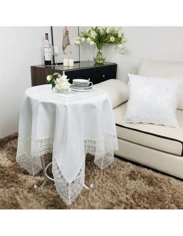 Manufacturer wholesale tablecloth modern Chinese style satin lace tablecloth lace tea table long tablecloth wholesale 