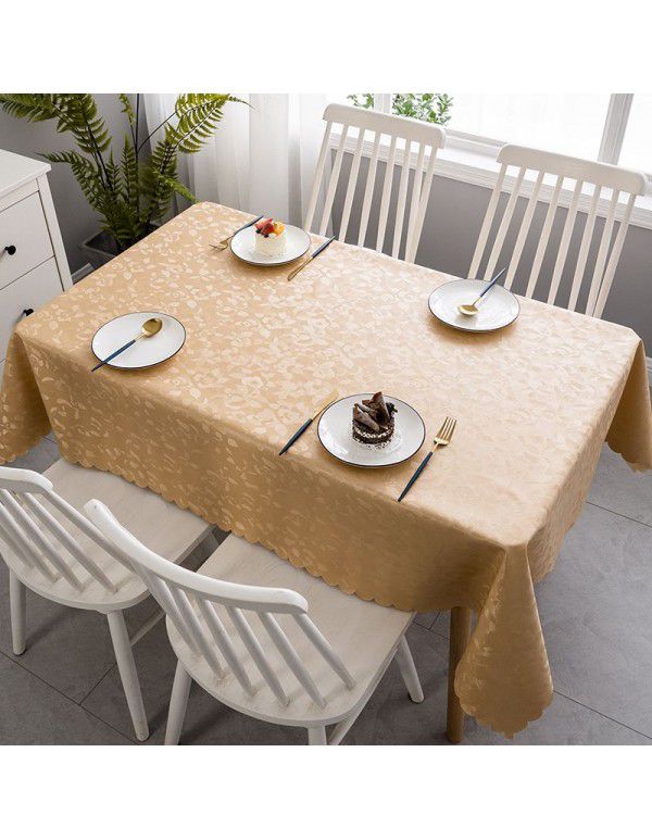 Cross border distribution of European style waterproof tablecloth, anti scalding, anti oil, no washing tablecloth, household tablecloth, rectangular tea table tablecloth 