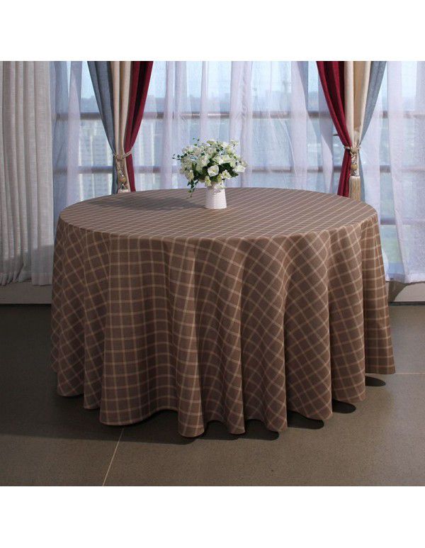 Yingxin factory direct selling pure color worsted Plaid tablecloth hotel conference polyester round table cloth can be customized and wholesale 