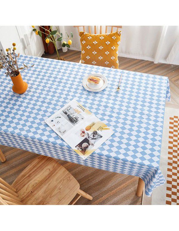 Rural farm PVC tablecloth waterproof oil proof wash free ins net red tabletop tablecloth tea table mat rectangle 