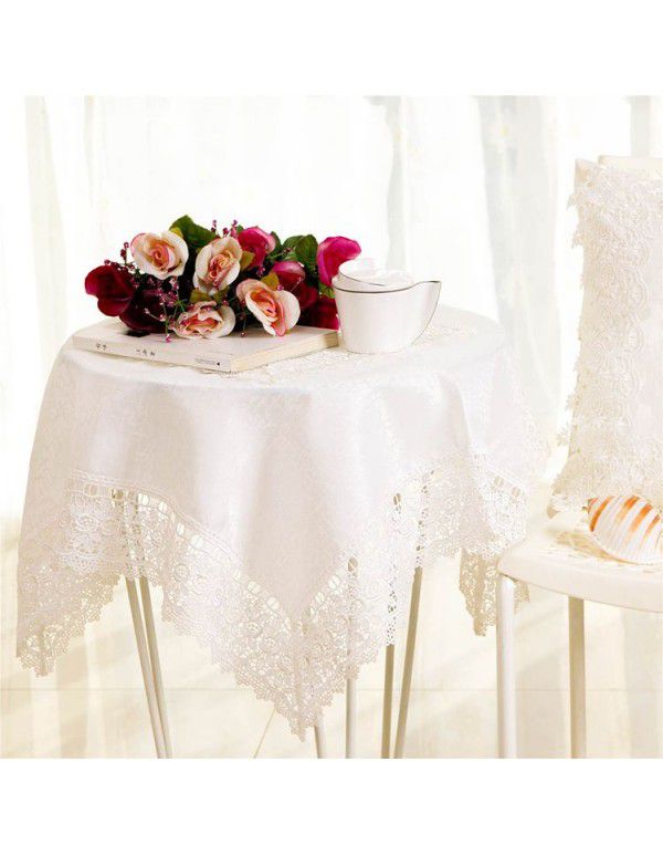 Manufacturer wholesale tablecloth modern Chinese style satin lace tablecloth lace tea table long tablecloth wholesale 