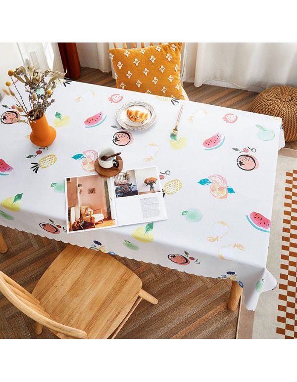 Rural farm PVC tablecloth waterproof oil proof wash free ins net red tabletop tablecloth tea table mat rectangle 