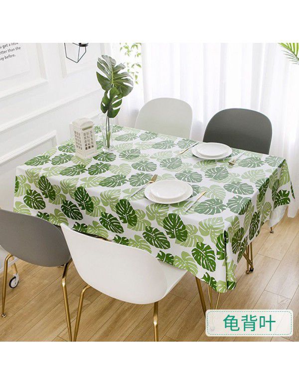 PEVA Nordic style black-and-white Plaid tablecloth waterproof, oil-proof and wash free tablecloth ins waterproof tea table cloth wholesale 