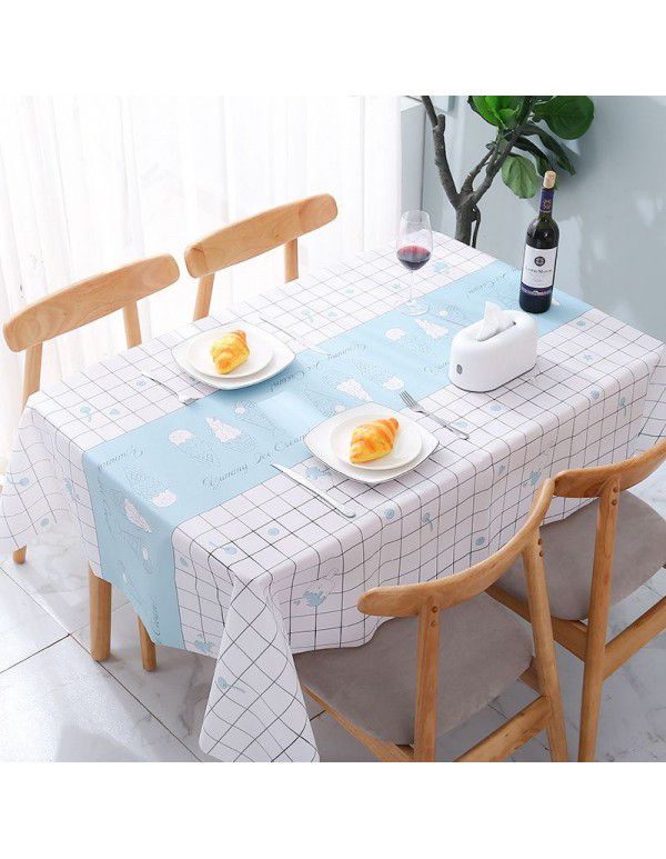 Nordic tablecloth cloth art waterproof oil proof no wash net red desk ins wind student dining table cloth tea table mat 