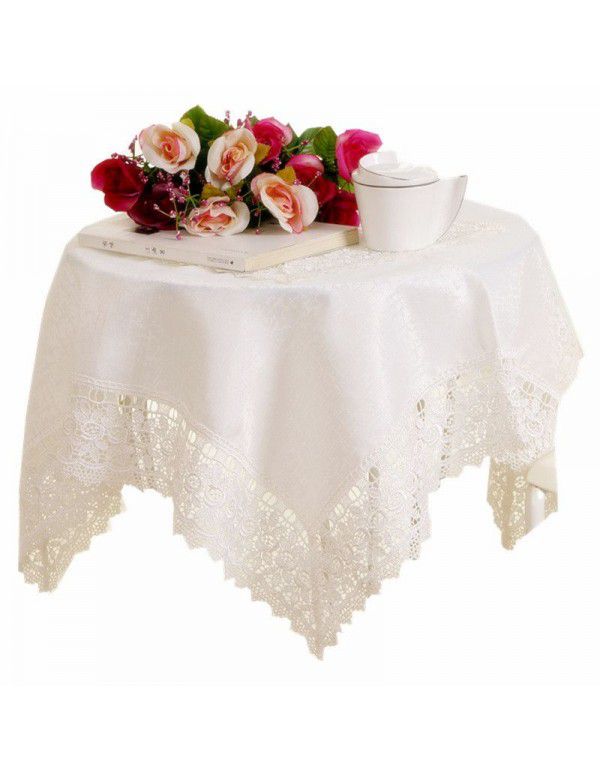 Manufacturer wholesale tablecloth modern Chinese style satin lace tablecloth lace tea table long tablecloth wholesale 