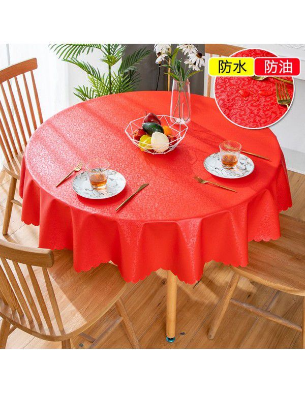 European style waterproof, oil proof, hot proof and wash free tablecloth 