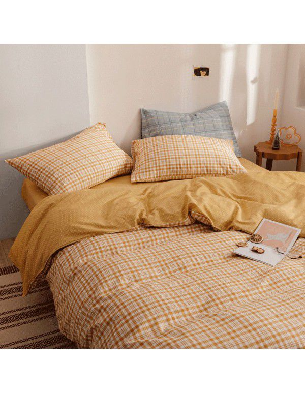 Foreign Trade Home Textile Bedding Three Piece All Cotton Explosives Amazon duvetcover Pure Cotton Printing Duvet Cover Set