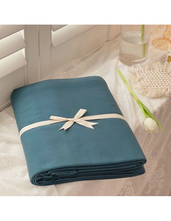 Knitted Cotton Indian Cotton Flat Sheet Fitted Sheet Pure Color Simple Nude Bedding Cover Sheet Single Twin Bedding