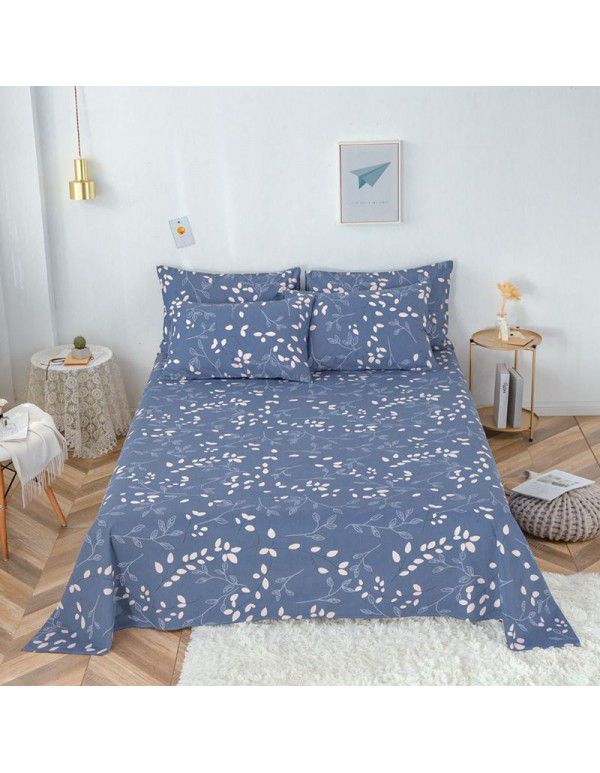 Pure cotton bedspread printing small and fresh 12868 skin friendly comfortable single and double bed cotton bedspread sold directly by manufacturers