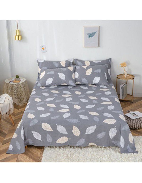 Pure cotton bedspread printing small and fresh 12868 skin friendly comfortable single and double bed cotton bedspread sold directly by manufacturers