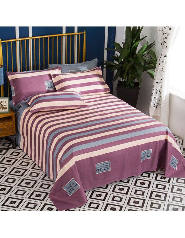 Bedsheet 1.2 * 2.3m thick ground bed sheet single piece wholesale dormitory hotel bedroom single simple bed sheet