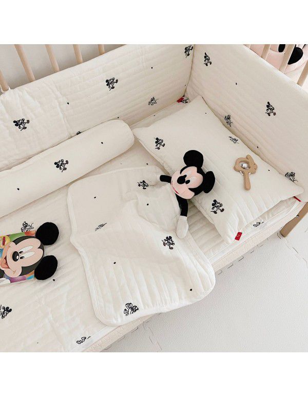 Baby's bed sheet baby's cotton bed cover newborn's cotton bed circumference mattress pillow case pillow towel column pillow