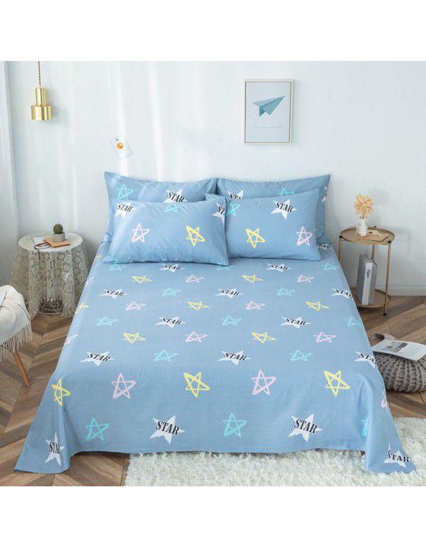 Pure cotton bedspread printing small and fresh 12868 skin friendly comfortable single and double bed cotton bedspread sold directly by manufacturers