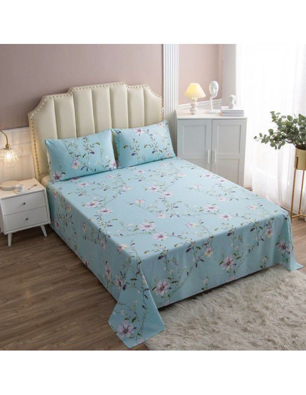 Pure cotton bedspread printing small and fresh 12868 skin friendly comfortable single and double bed cotton bedspread sold directly by manufacturers