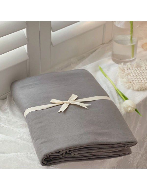 Knitted Cotton Indian Cotton Flat Sheet Fitted Sheet Pure Color Simple Nude Bedding Cover Sheet Single Twin Bedding