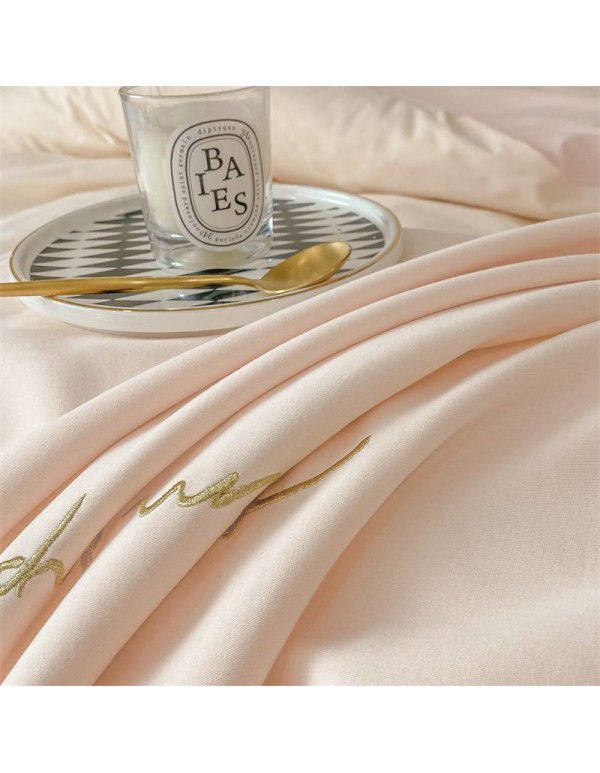 Luxurious and high-grade thickened 4-piece winter buffed bed sheet and quilt cover 3-piece bedding non cotton cotton