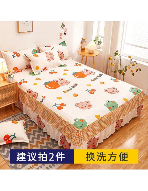 Bed skirt, bedspread, skirt type bedspread, single dust-proof cover, anti-skid protective cover, cartoon, all-purpose, 2022 new model