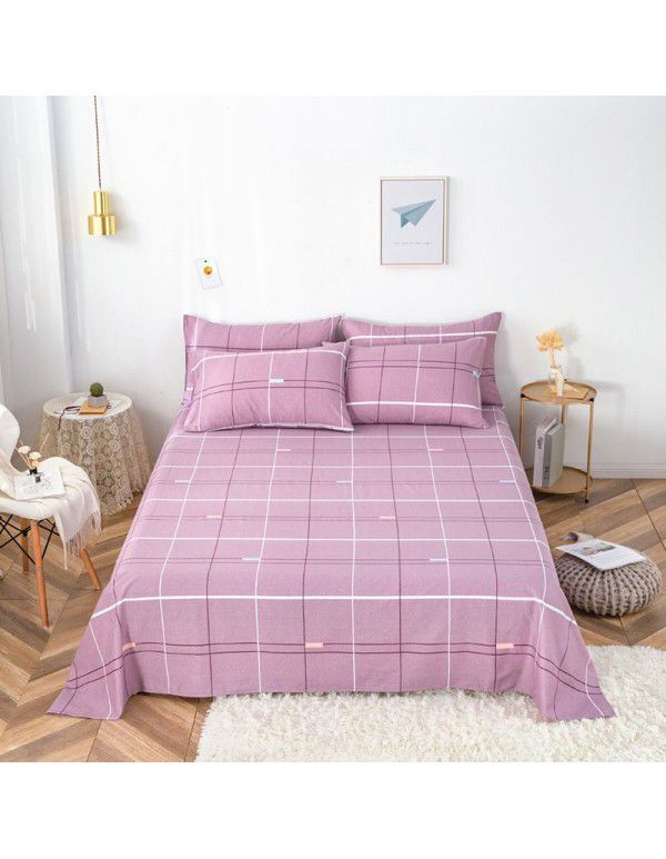 Pure cotton bedspread printing small and fresh 12868 skin friendly comfortable single and double bed cotton bedspread sold directly by manufacturers