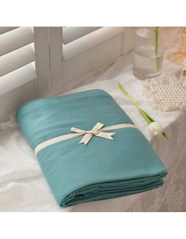 Knitted Cotton Indian Cotton Flat Sheet Fitted Sheet Pure Color Simple Nude Bedding Cover Sheet Single Twin Bedding