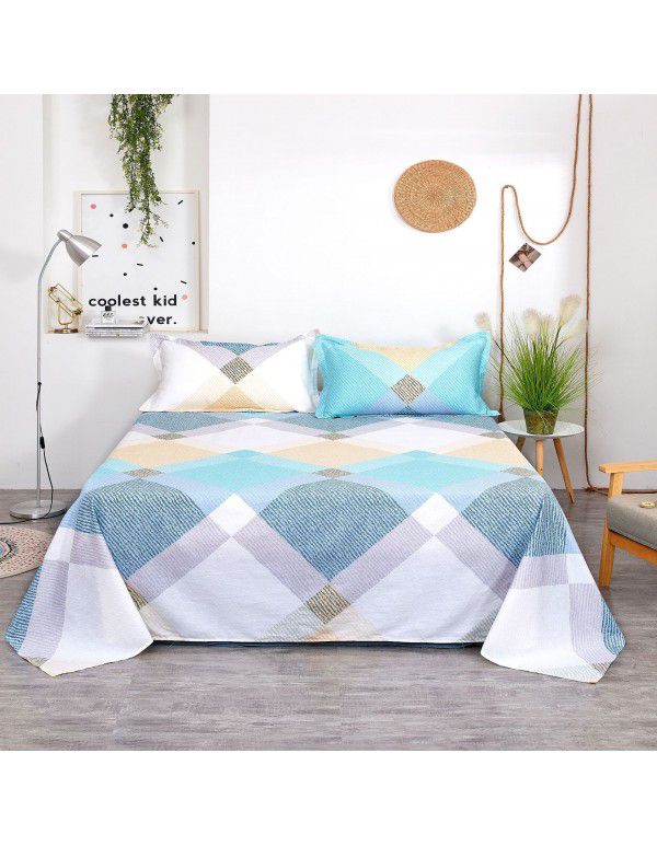 Bedsheet 1.2 * 2.3m thick ground bed sheet single piece wholesale dormitory hotel bedroom single simple bed sheet