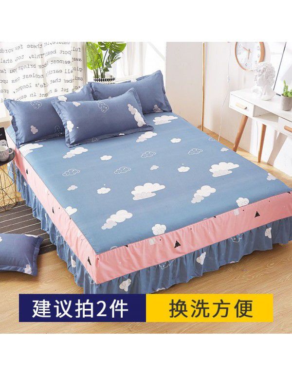 Bed skirt, bedspread, skirt type bedspread, single dust-proof cover, anti-skid protective cover, cartoon, all-purpose, 2022 new model