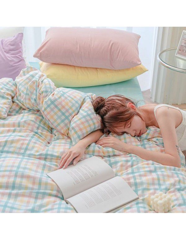 100% cotton quilt cover, one piece thickened 150x200x230 single person 1.5m quilt cover, 180cm quilt sheet