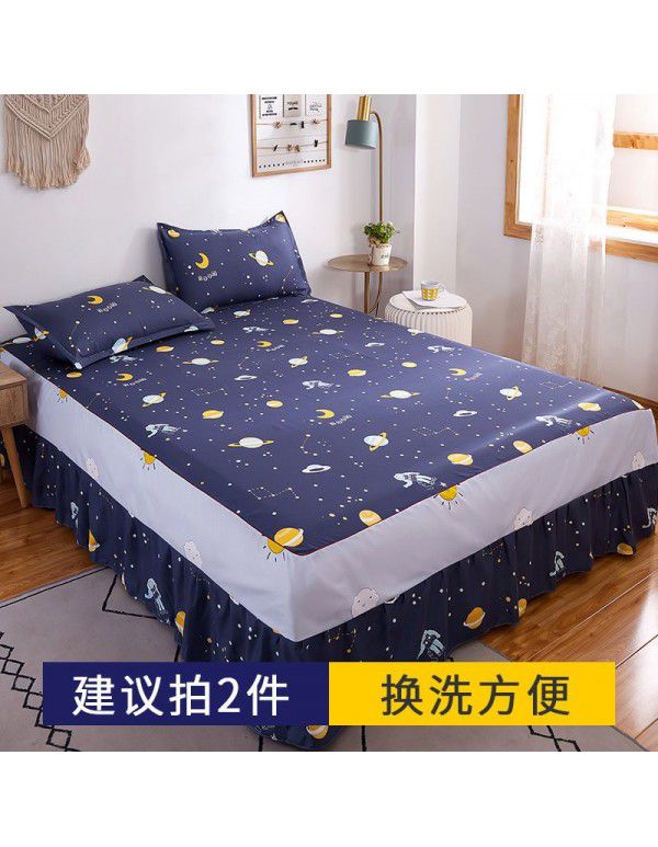 Bed skirt, bedspread, skirt type bedspread, single dust-proof cover, anti-skid protective cover, cartoon, all-purpose, 2022 new model